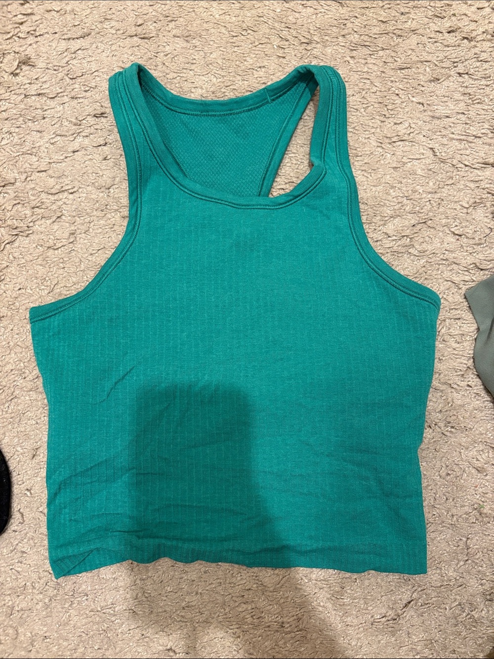 Lululemon Ebb to Street Crop Tank Top - Maldives Green